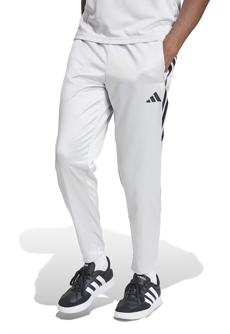ADIDAS SPORTSWEAR Pantaloni de trening cu logo si buzunare laterale - Negru/Gri deschis