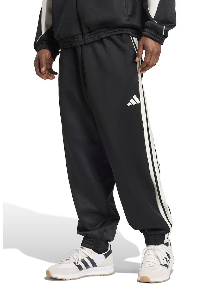 ADIDAS SPORTSWEAR Pantaloni de trening cu logo si snur Stadium - Negru
