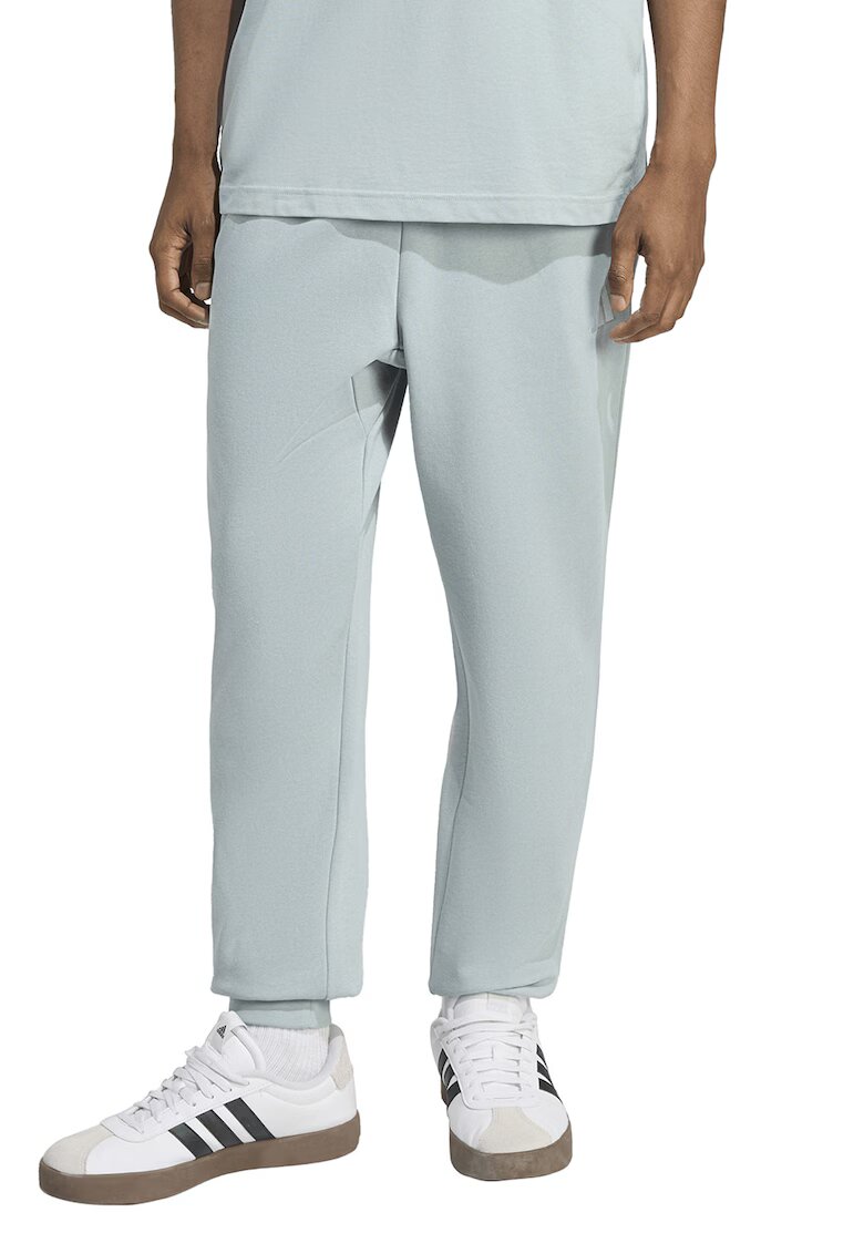 ADIDAS SPORTSWEAR Pantaloni de trening cu snur in talie si croiala conica FeelCozy - Alb/Verde pal