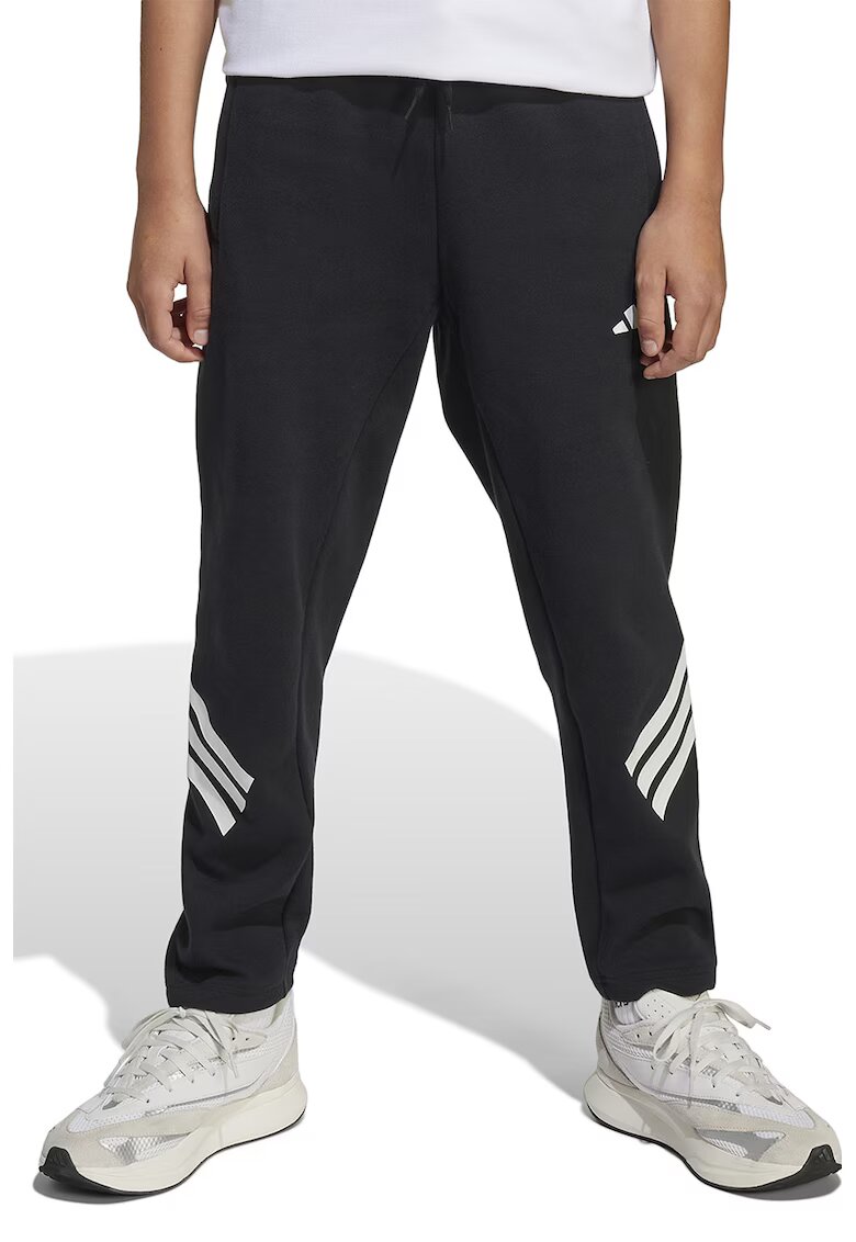 ADIDAS SPORTSWEAR Pantaloni de trening cu snur si buzunare laterale - Negru/Alb optic