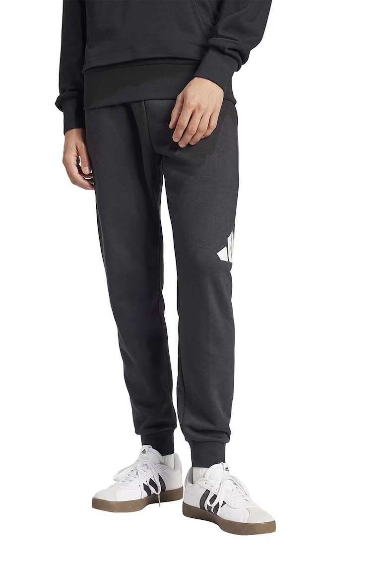 ADIDAS SPORTSWEAR Pantaloni de trening cu talie ajustabila - Negru stins/Alb optic