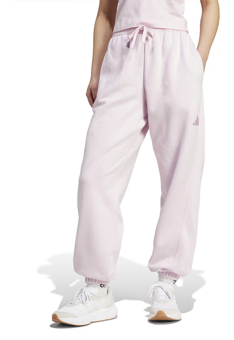 ADIDAS SPORTSWEAR Pantaloni de trening din amestec de bumbac cu logo - Roz pastel