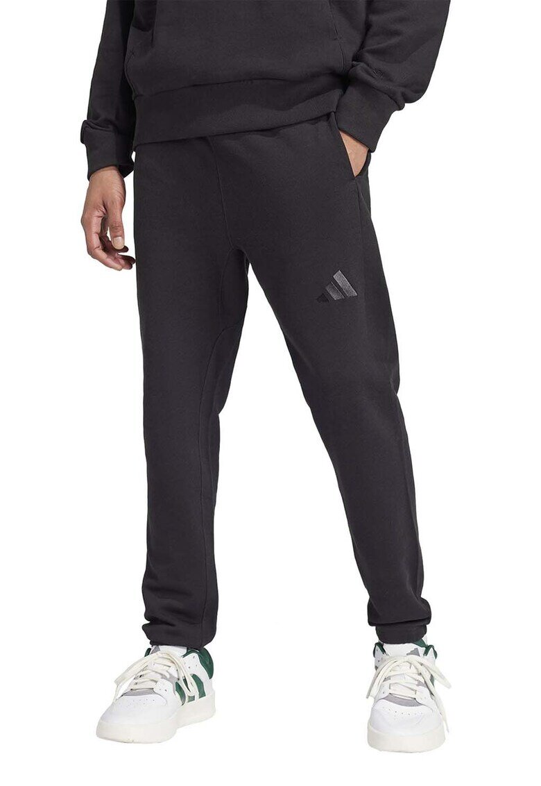 ADIDAS SPORTSWEAR Pantaloni de trening din bumbac cu snur in talie - Negru