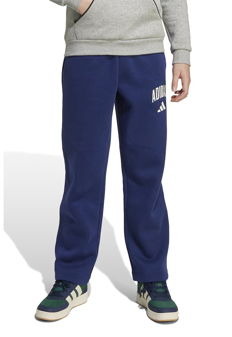 ADIDAS SPORTSWEAR Pantaloni de trening drepti cu logo - Albastru inchis