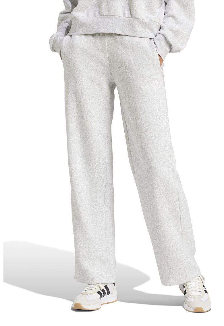 ADIDAS SPORTSWEAR Pantaloni de trening drepti cu un snur in talie Essentials - Gri deschis melange