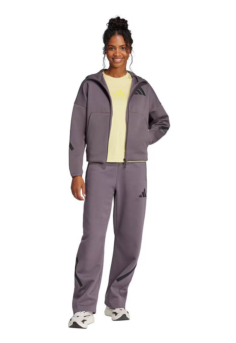 ADIDAS SPORTSWEAR Pantaloni de trening lejeri cu buzunare cu fermoar Z.N.E. Bar - Negru/Lila pal