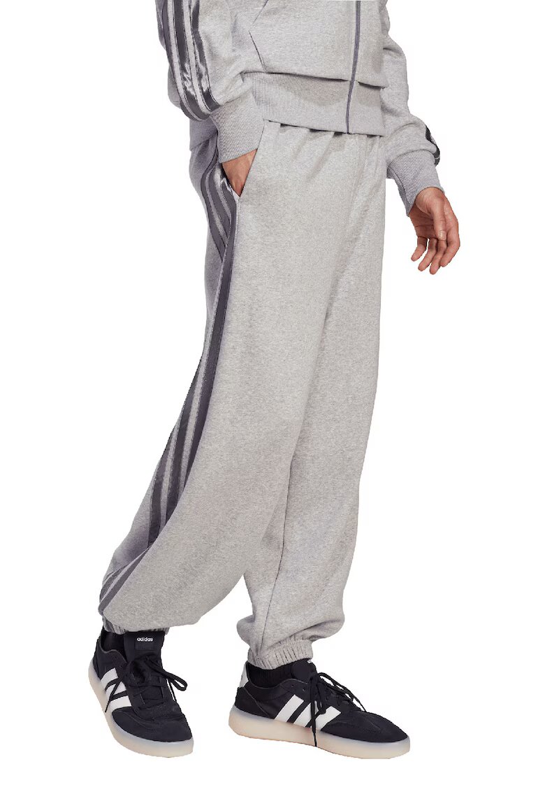 ADIDAS SPORTSWEAR Pantaloni de trening lejeri cu segmente laterale contrastante - Gri deschis melange/Argintiu inchis