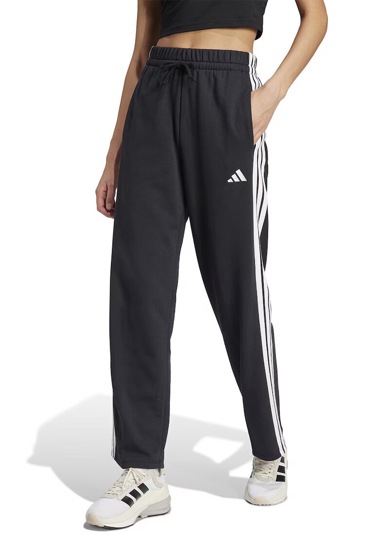 ADIDAS SPORTSWEAR Pantaloni lungi de trening cu snur - Alb/Negru