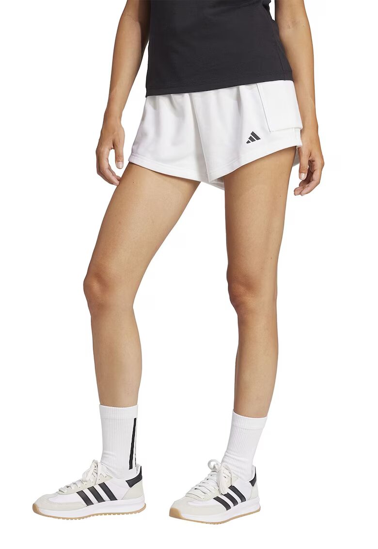 ADIDAS SPORTSWEAR Pantaloni scurti cargo din amestec de bumbac cu snur - Alb