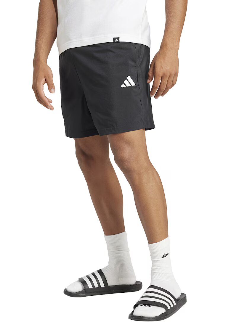 ADIDAS SPORTSWEAR Pantaloni scurti cu buzunare laterale - Alb/Negru