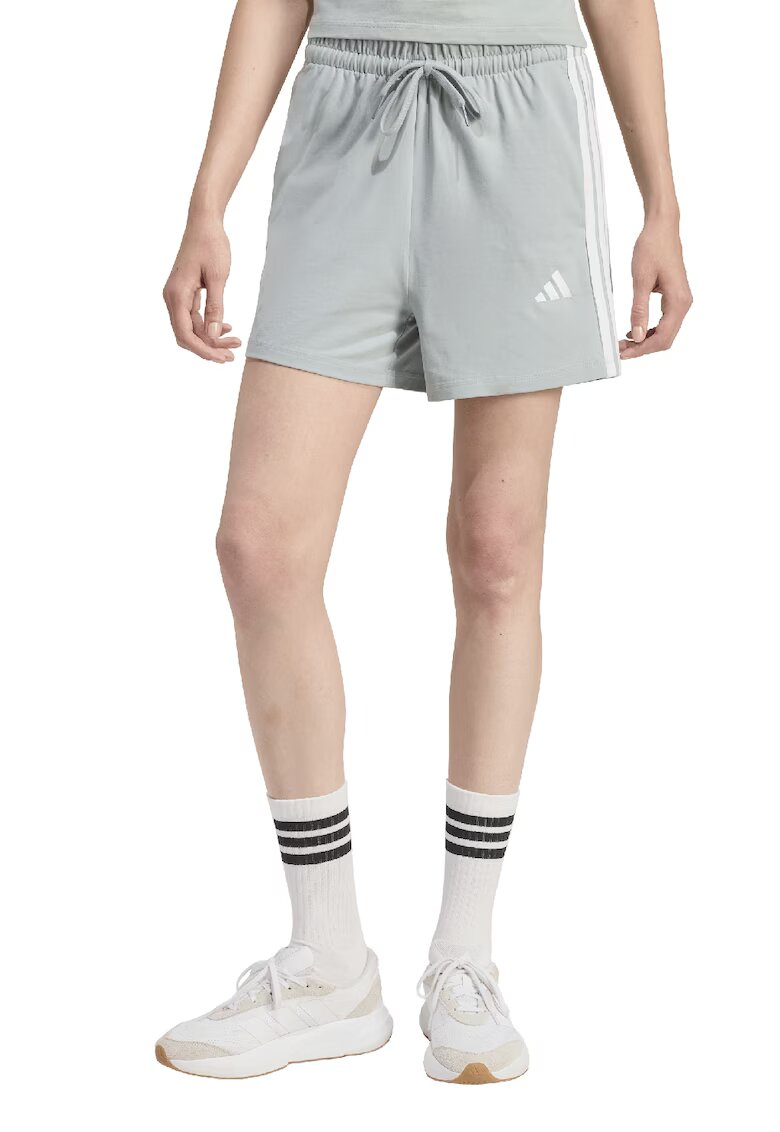 ADIDAS SPORTSWEAR Pantaloni scurti cu buzunare laterale si snur - Alb/Verde pal