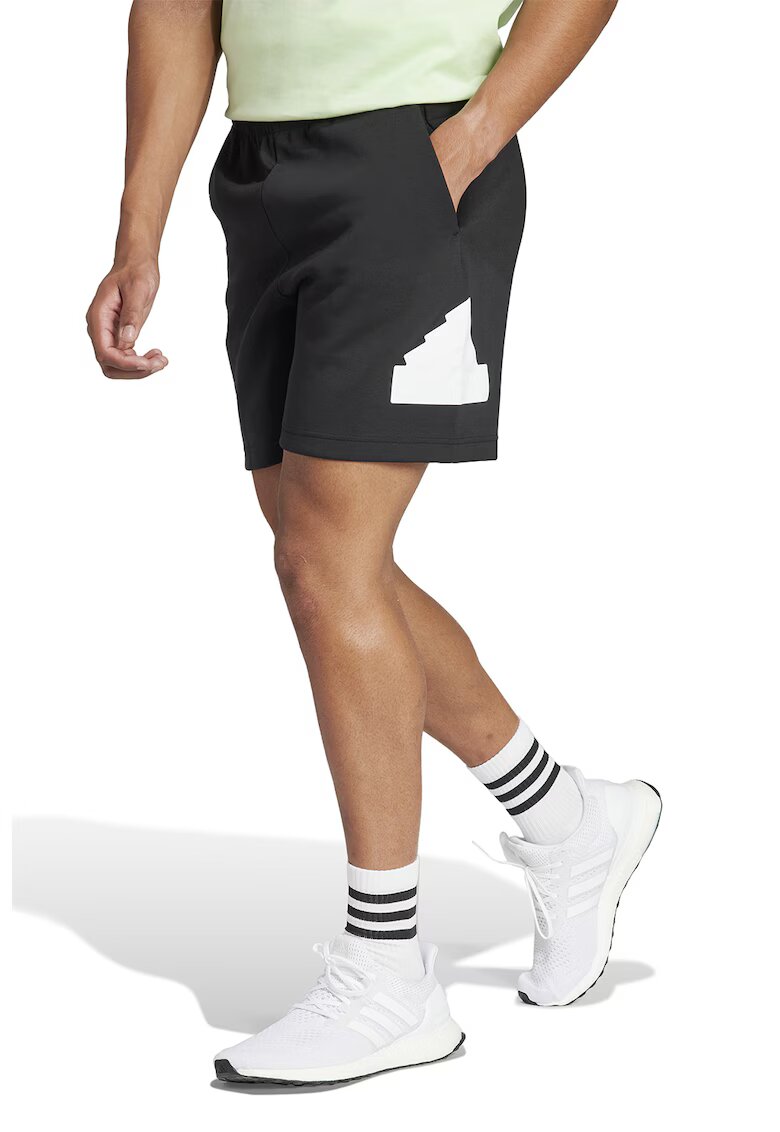 ADIDAS SPORTSWEAR Pantaloni scurti din amestec de bumbac Future Icons - Alb/Negru