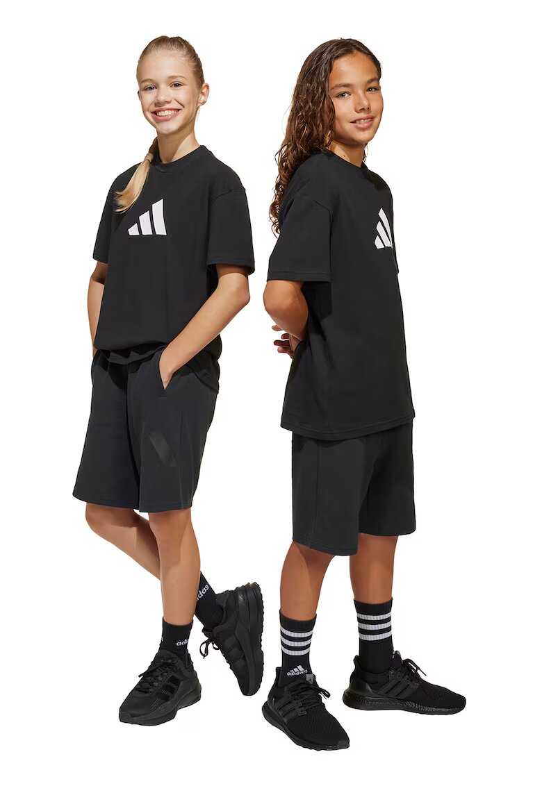 ADIDAS SPORTSWEAR Pantaloni scurti din amestec de bumbac - Negru stins