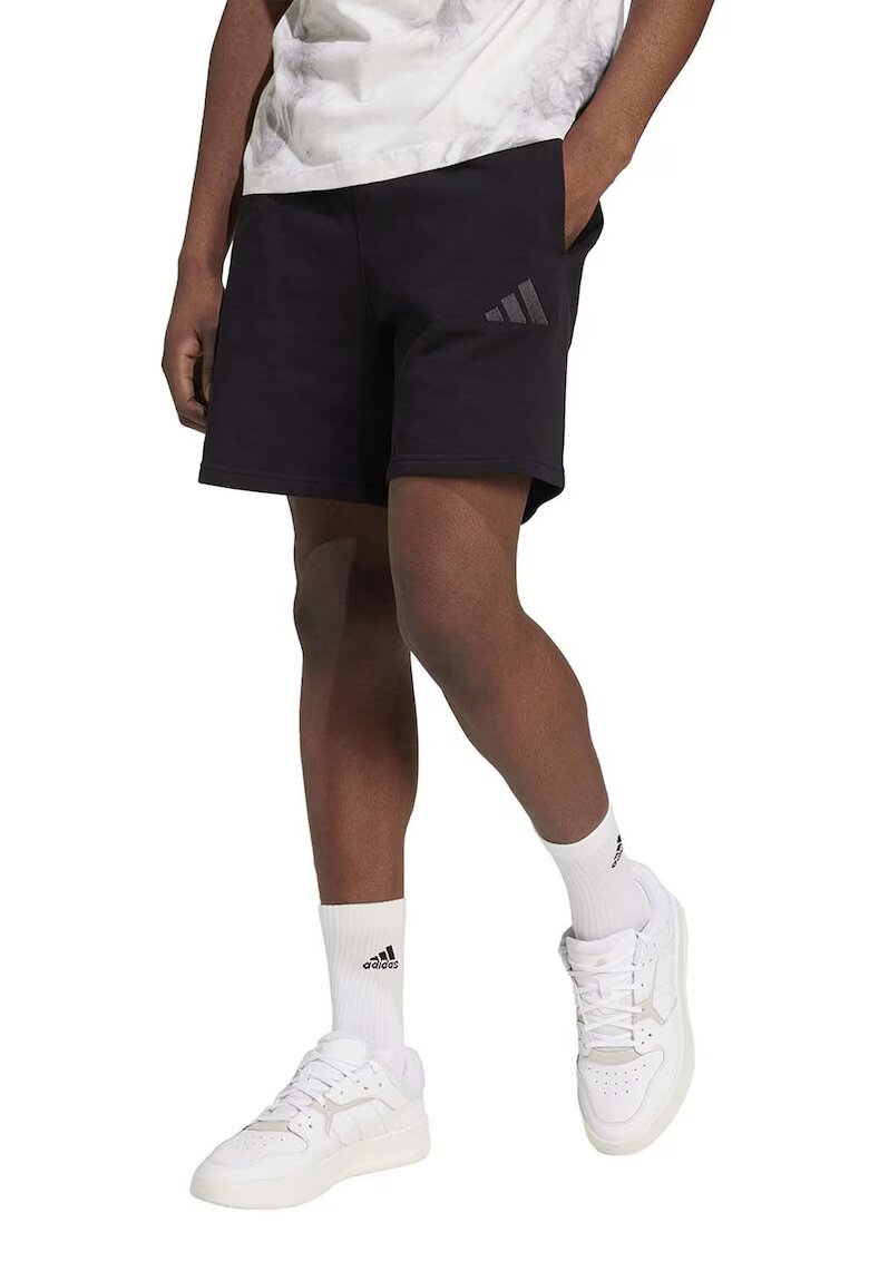 ADIDAS SPORTSWEAR Pantaloni scurti regular-fit din bumbac - Negru