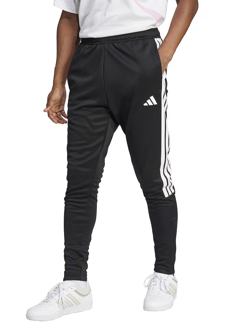 ADIDAS SPORTSWEAR Pantaloni slim fit de trening cu slituri cu fermoar la terminatie Tiro - Alb/Negru