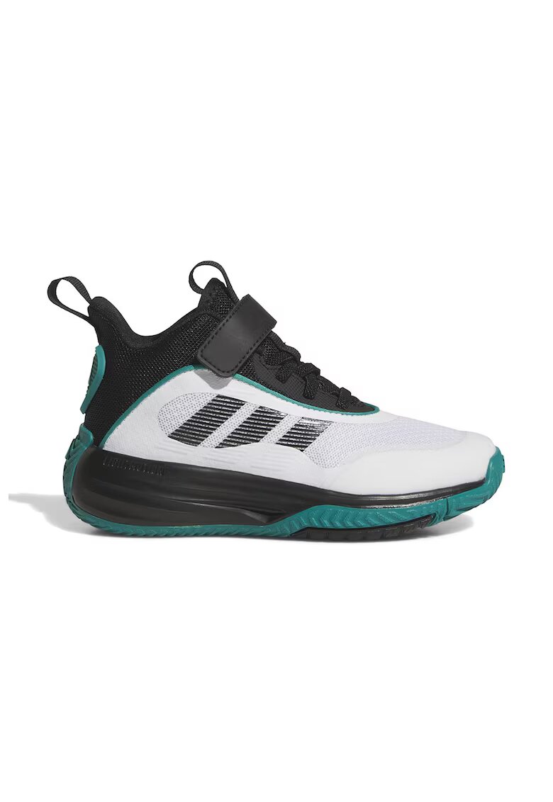 ADIDAS SPORTSWEAR Pantofi Own The Game 3.0 cu bareta velcro pentru baschet - Alb/Negru/Verde persan