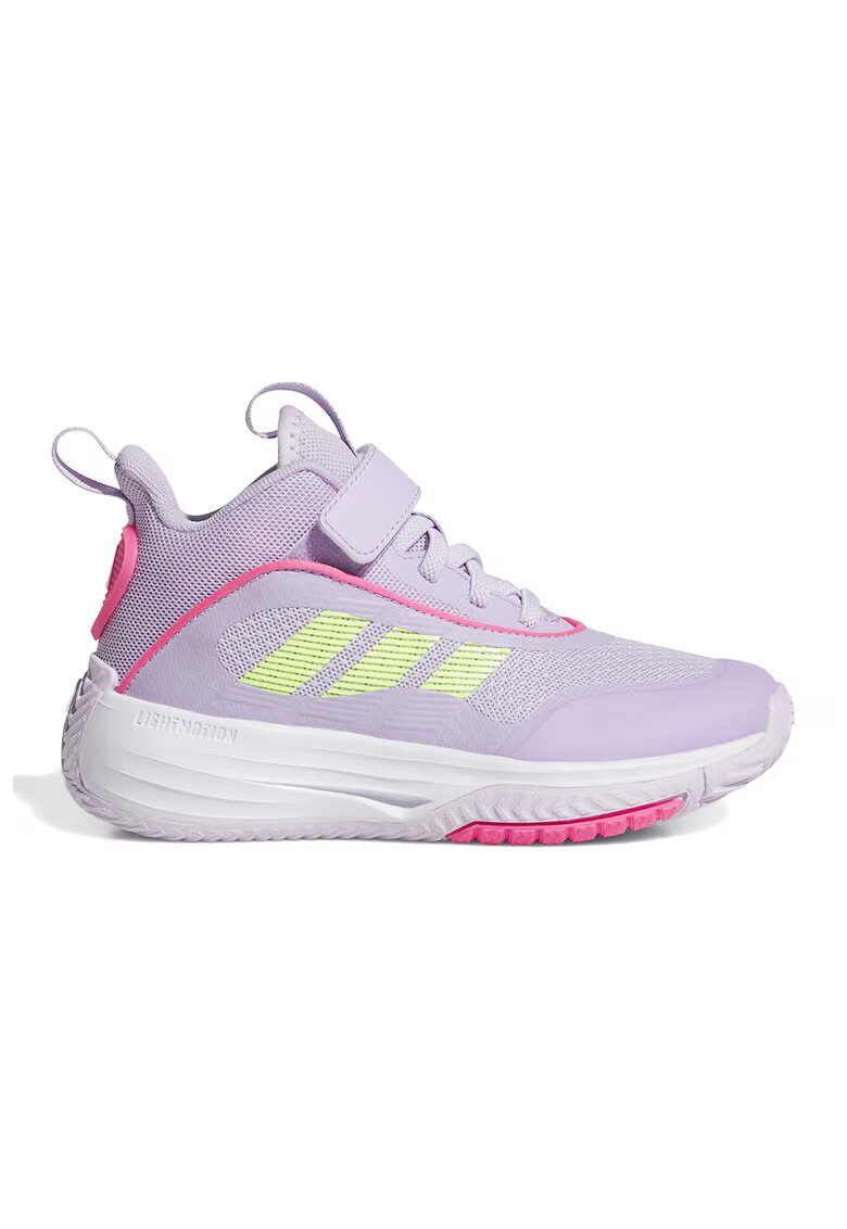 ADIDAS SPORTSWEAR Pantofi Own The Game 3.0 cu bareta velcro pentru baschet - Lila/Verde lime