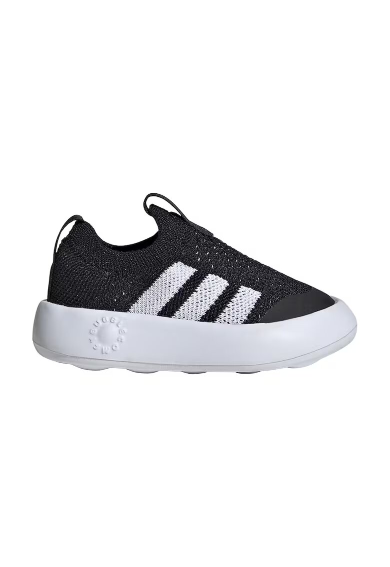 ADIDAS SPORTSWEAR Pantofi sport BubbleComfy slip-on din material textil - Alb/Negru