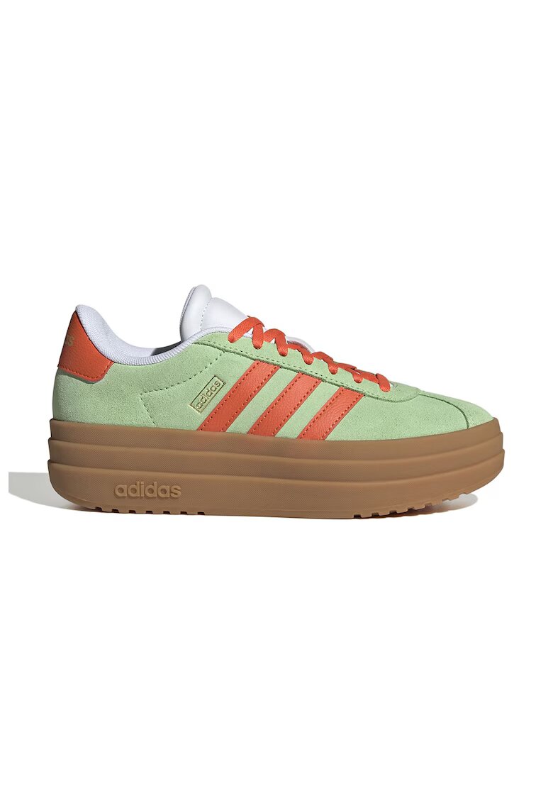 ADIDAS SPORTSWEAR Pantofi sport Court Bold din piele intoarsa cu talpa flatform - Portocaliu deschis/Verde fistic