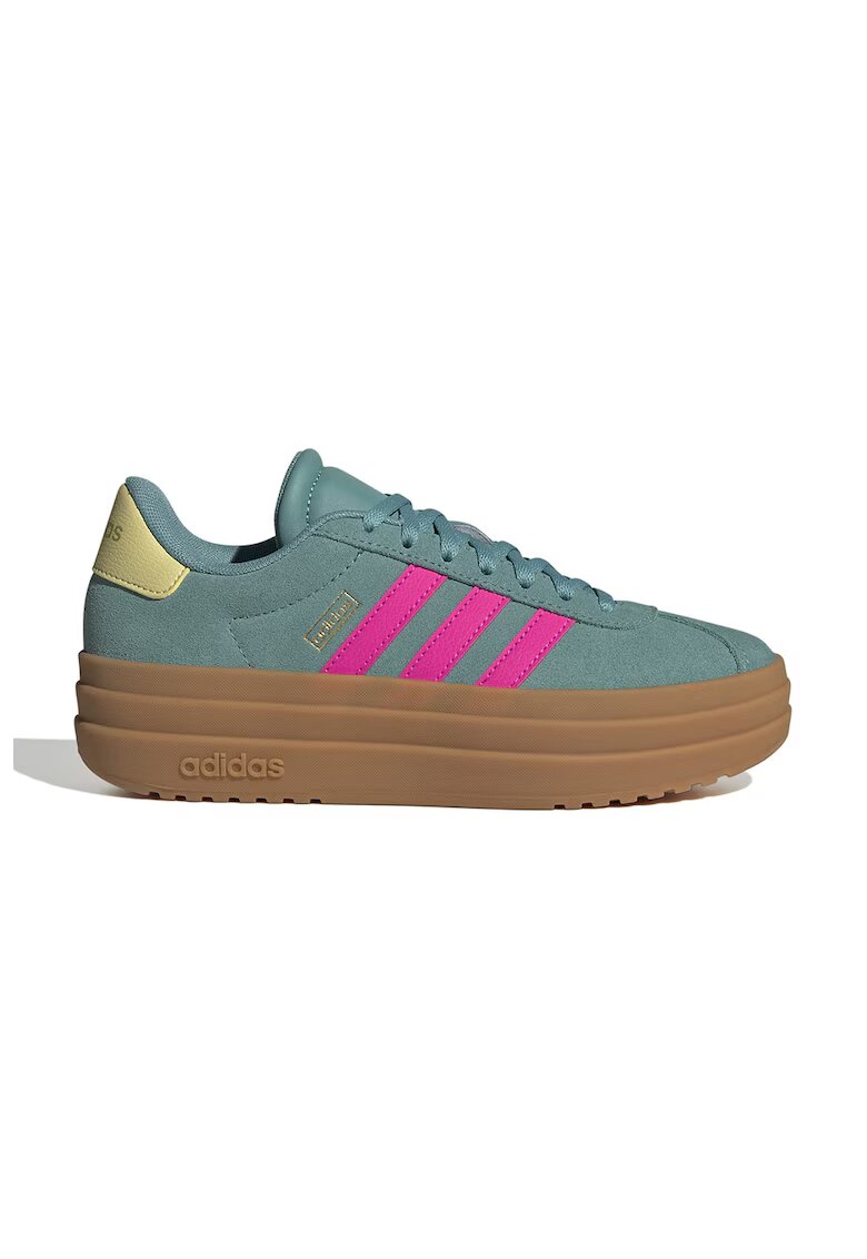 ADIDAS SPORTSWEAR Pantofi sport Court Bold din piele intoarsa cu talpa flatform - Roz deschis/Verde persan