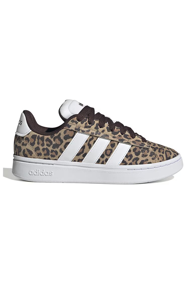 ADIDAS SPORTSWEAR Pantofi sport cu animal print VL Court Bold - Negru/Maro