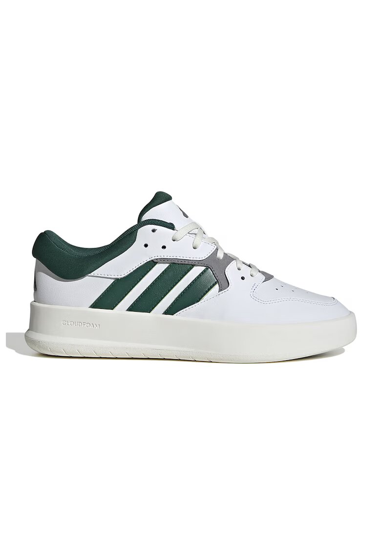 ADIDAS SPORTSWEAR Pantofi sport de piele Court 24 - Alb/Verde englez/Gri inchis