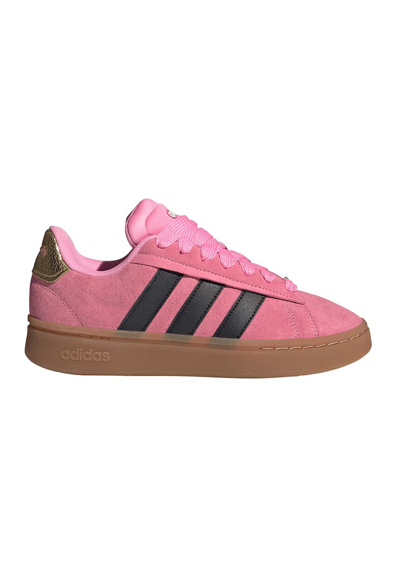 ADIDAS SPORTSWEAR Pantofi sport de piele intoarsa Grand Court Alpha - Negru/Roz pastel