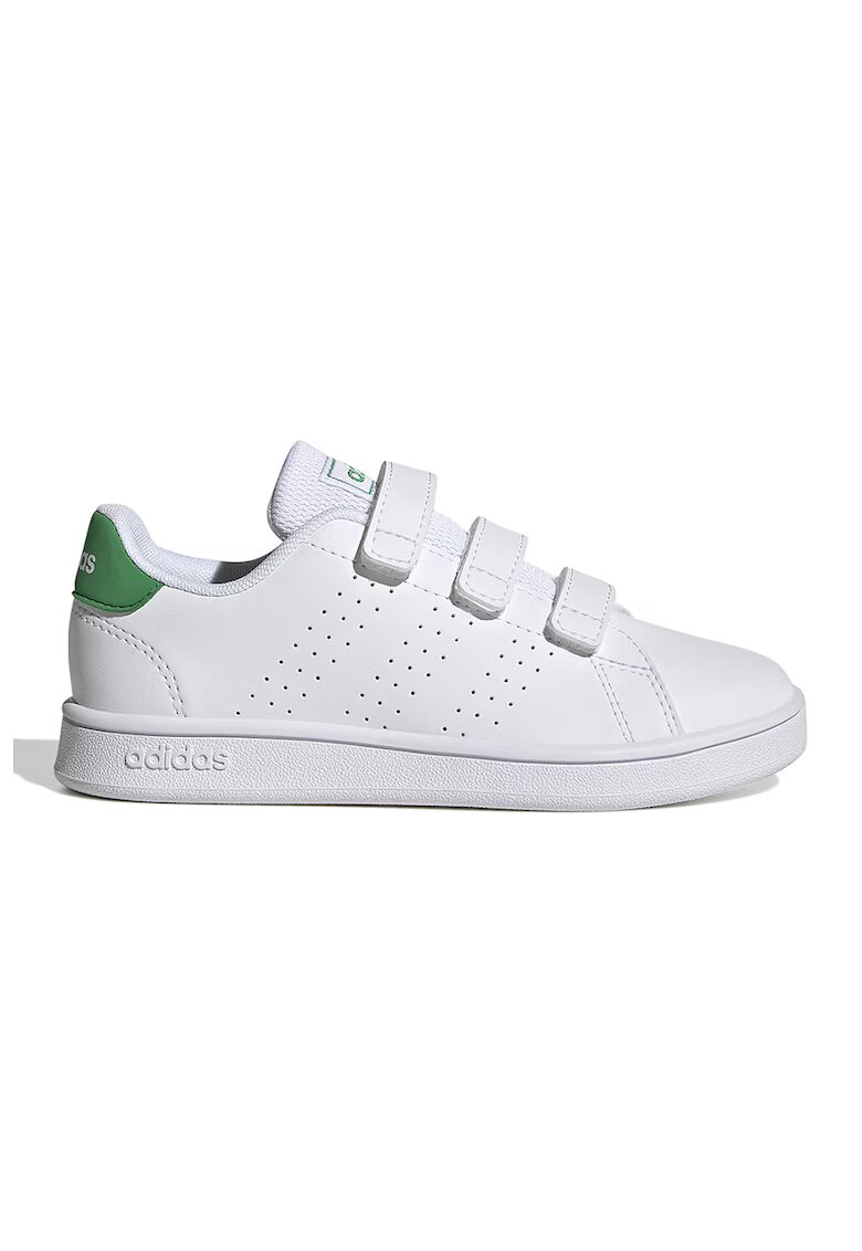 ADIDAS SPORTSWEAR Pantofi sport din piele ecologica cu inchidere velcro Advantage Court - Alb/Verde