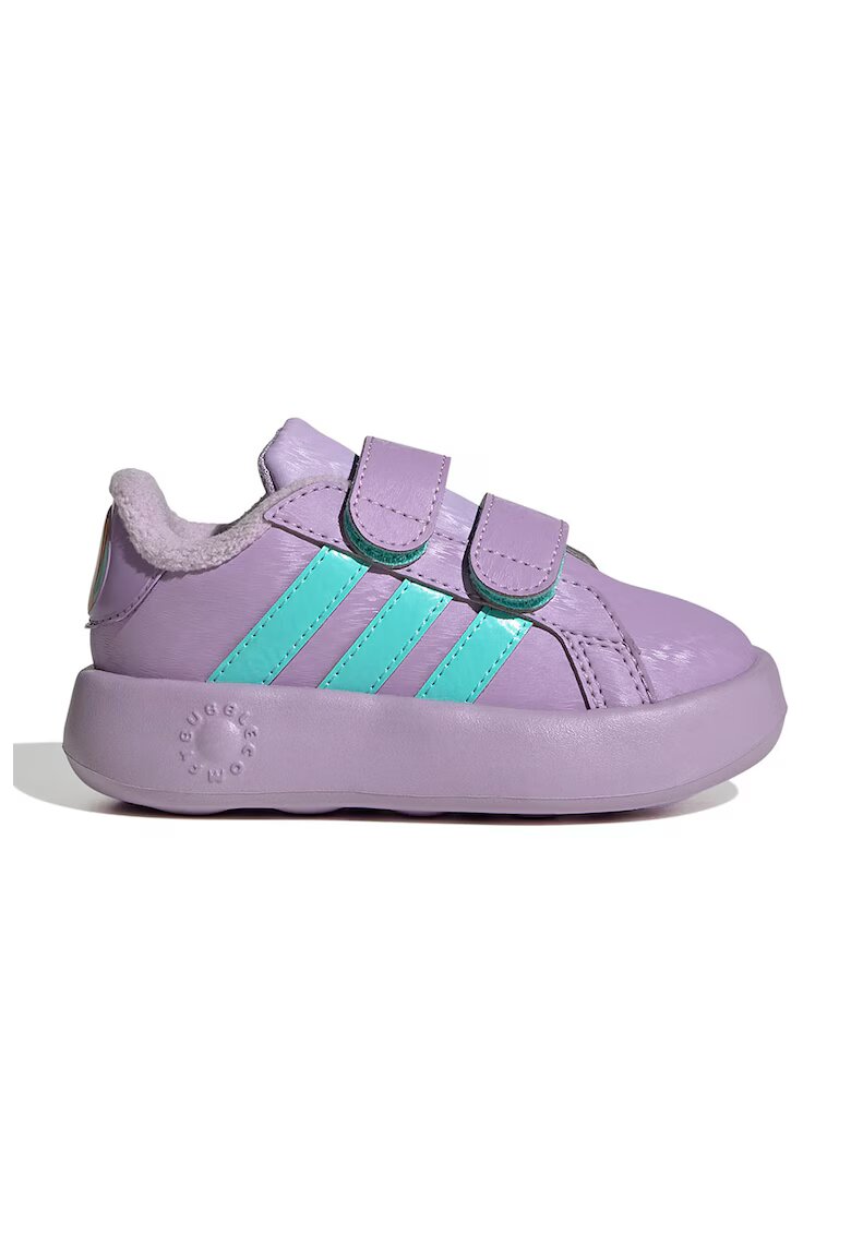 ADIDAS SPORTSWEAR Pantofi sport din piele ecologica cu velcro Grand Court - Violet/Verde aquamarin