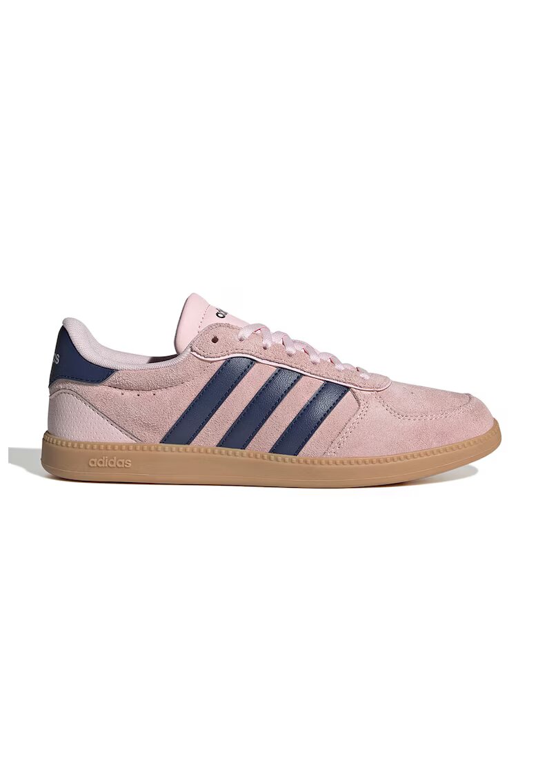 ADIDAS SPORTSWEAR Pantofi sport din piele intoarsa Breaknet Sleek cu logo - Roz pal/Bleumarin
