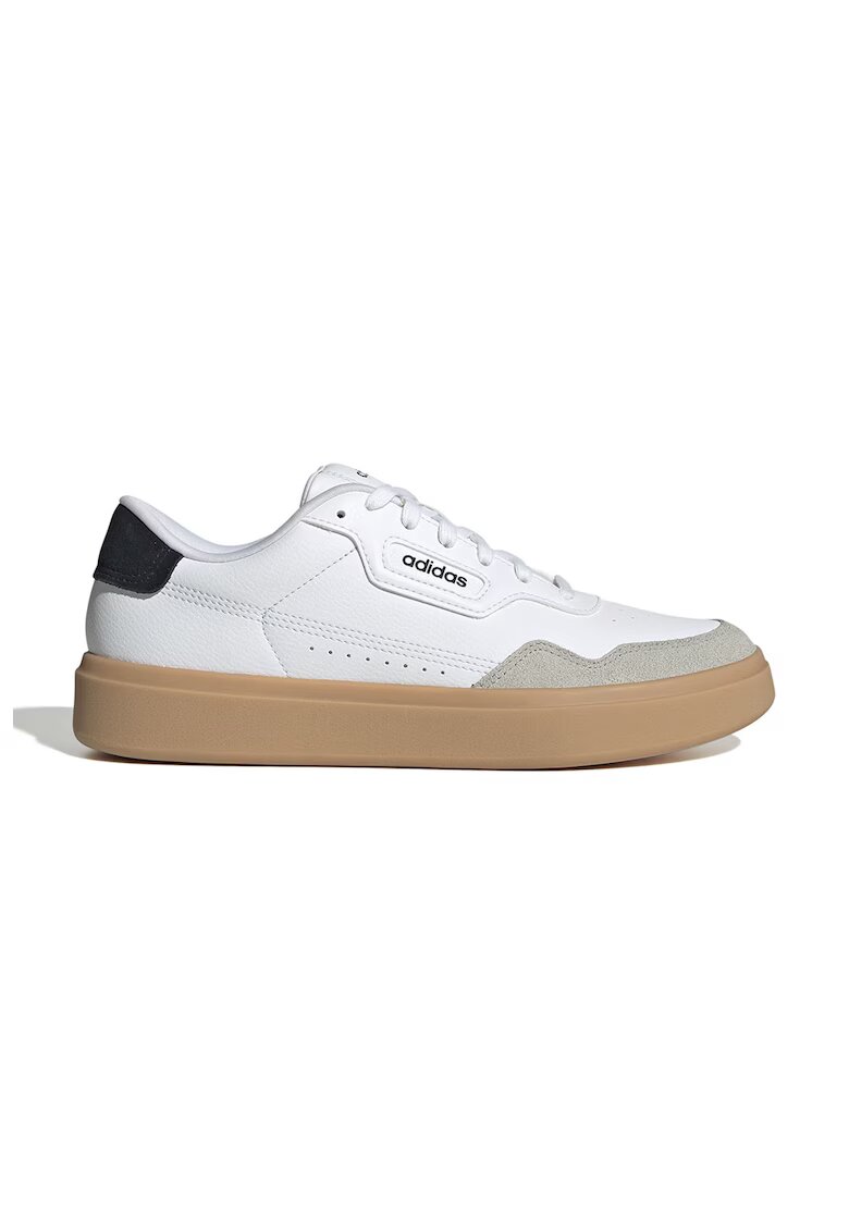 ADIDAS SPORTSWEAR Pantofi sport low-cut din piele si piele ecologica - Negru/Gri deschis/Alb optic