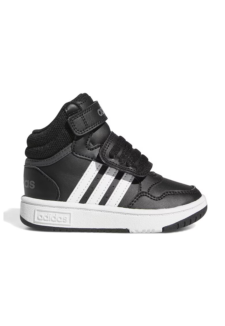 ADIDAS SPORTSWEAR Pantofi sport mid-high cu velcro Hoops - Alb/Negru stins