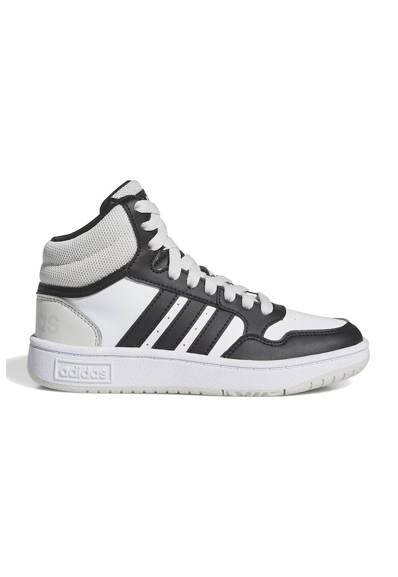ADIDAS SPORTSWEAR Pantofi sport mid-high din piele ecologica Hoops - Alb/Negru stins