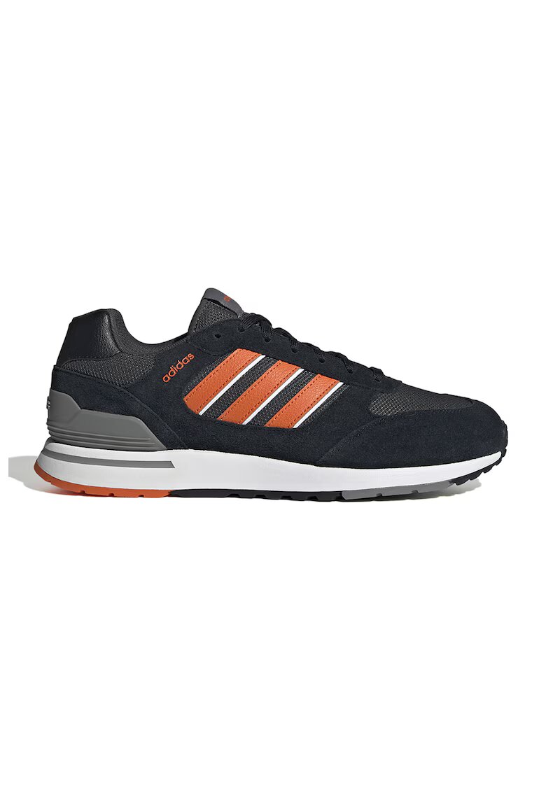 ADIDAS SPORTSWEAR Pantofi sport Run 80s 'cu insertii de piele intoarsa - Negru/Portocaliu