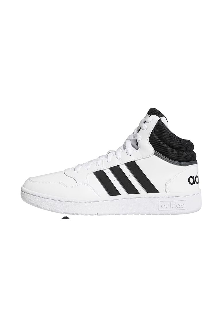 ADIDAS SPORTSWEAR Pantofi sport unisex mid-high Hoops 3.0 - Negru stins/Alb optic
