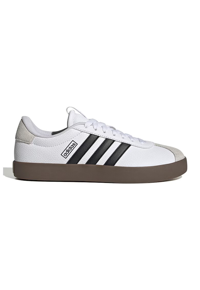 ADIDAS SPORTSWEAR Pantofi sport VL Court 3.0 cu detalii de piele intoarsa - Alb/Negru/Gri