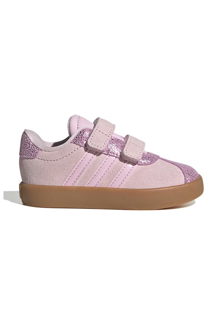 ADIDAS SPORTSWEAR Pantofi sport VL Court 3.0 din piele intoarsa si piele cu velcro - Violet deschis/Roz pastel
