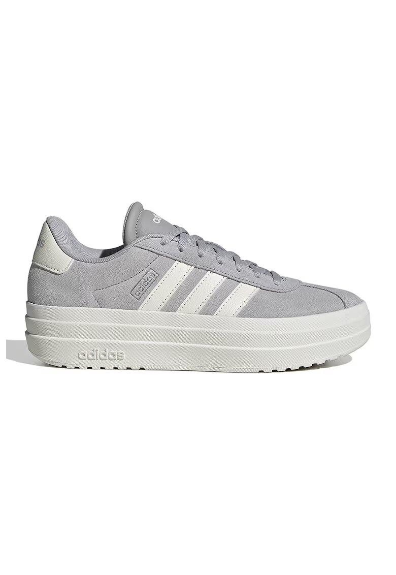 ADIDAS SPORTSWEAR Pantofi sport VL Court Bold flatform din piele intoarsa - Gri/Alb murdar