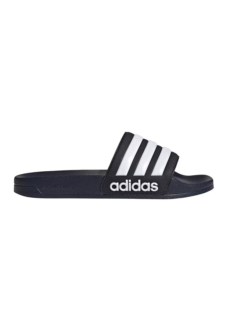 ADIDAS SPORTSWEAR Papuci cu logo Adilette - Alb/Bleumarin