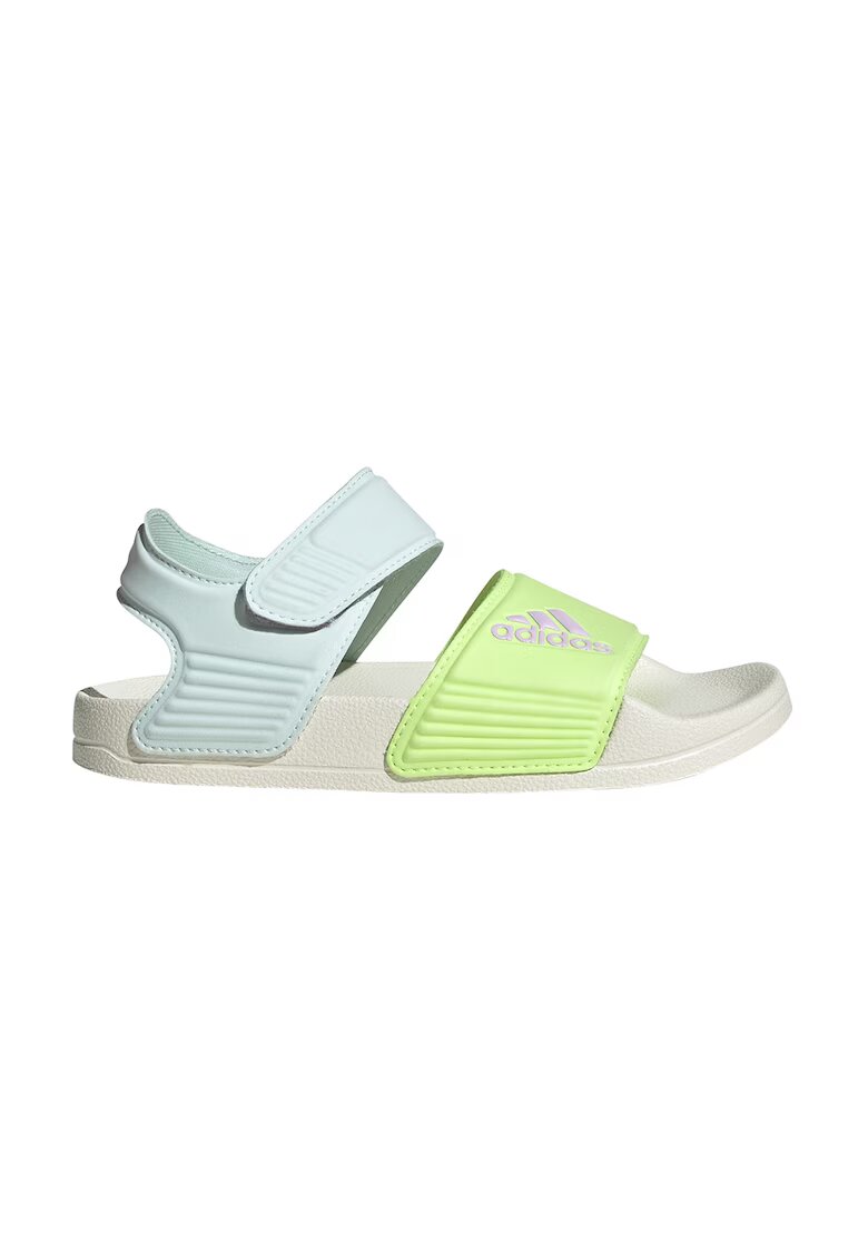 ADIDAS SPORTSWEAR Sandale cu velcro si logo Adilette - Verde neon/Albastru pal