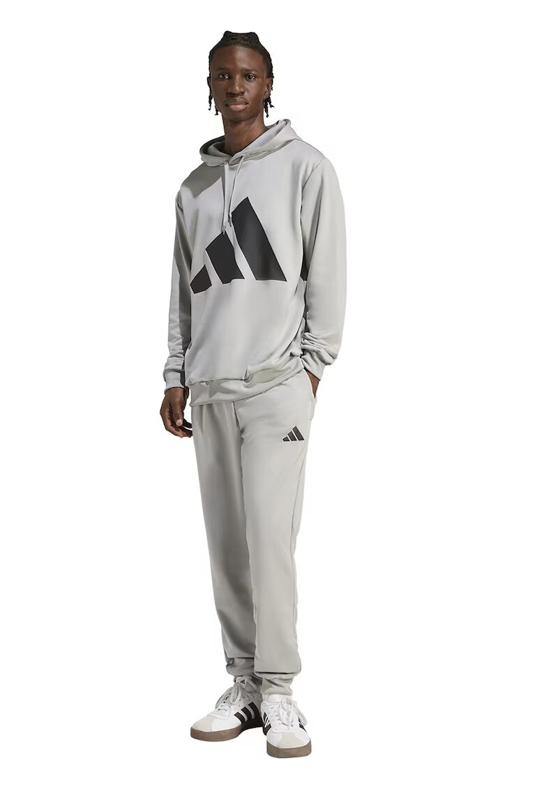 ADIDAS SPORTSWEAR Set de 2 piese de trening cu imprimeu logo - Negru/Gri melange