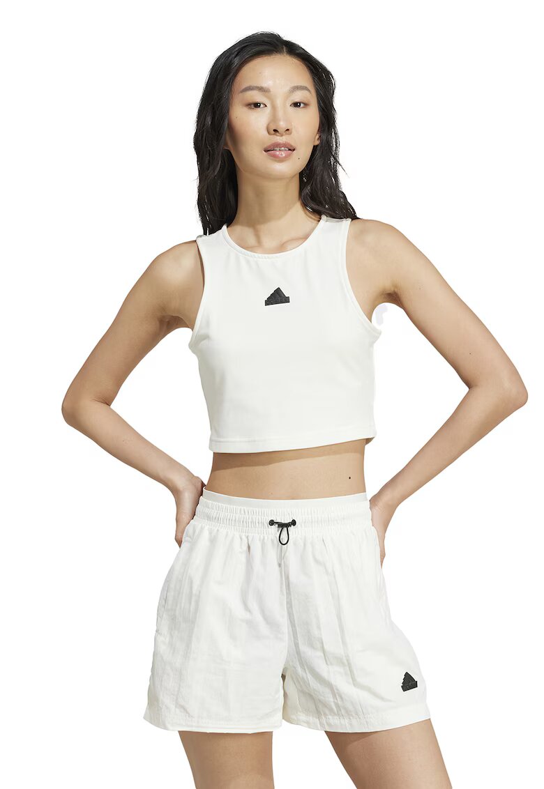 ADIDAS SPORTSWEAR Top crop cu logo - Alb/Negru