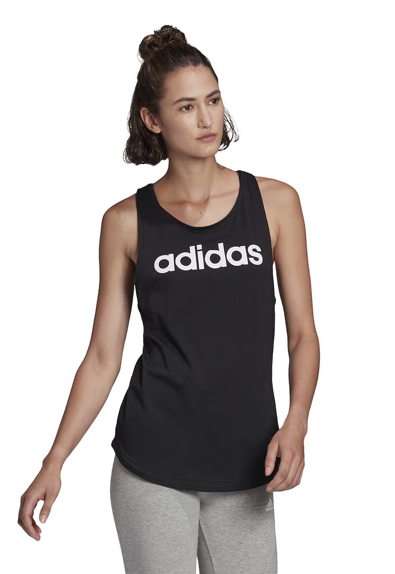 ADIDAS SPORTSWEAR Top cu imprimeu logo Essentials - Negru