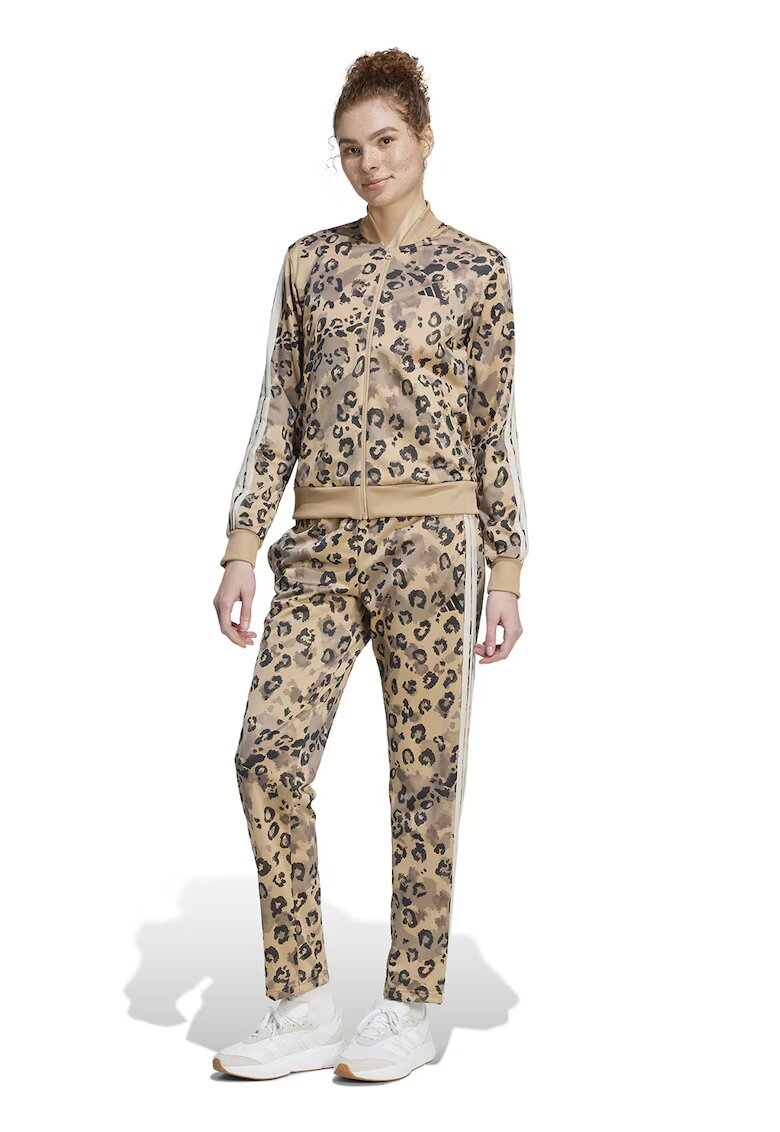 ADIDAS SPORTSWEAR Trening cu animal print - Negru/Maro nisip