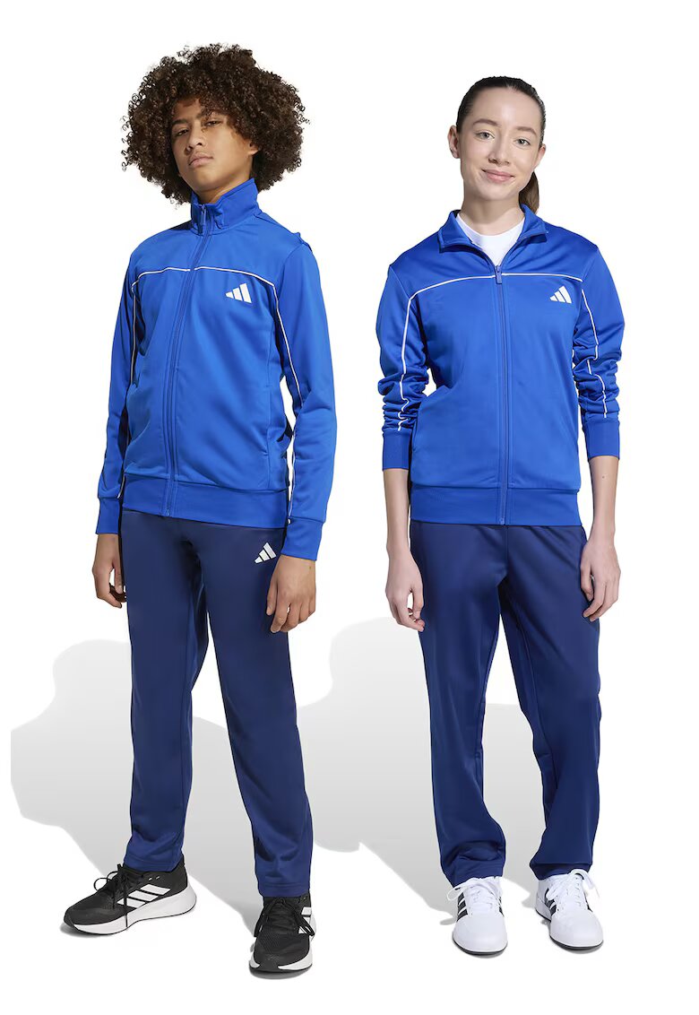 ADIDAS SPORTSWEAR Trening cu fermoar model colorblock - Alb/Albastru royal