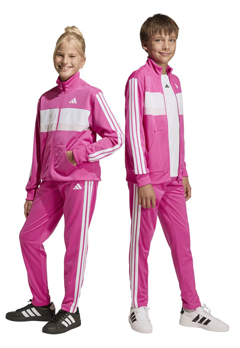 ADIDAS SPORTSWEAR Trening cu fermoar si design colorblock Tiberio - Alb/Roz