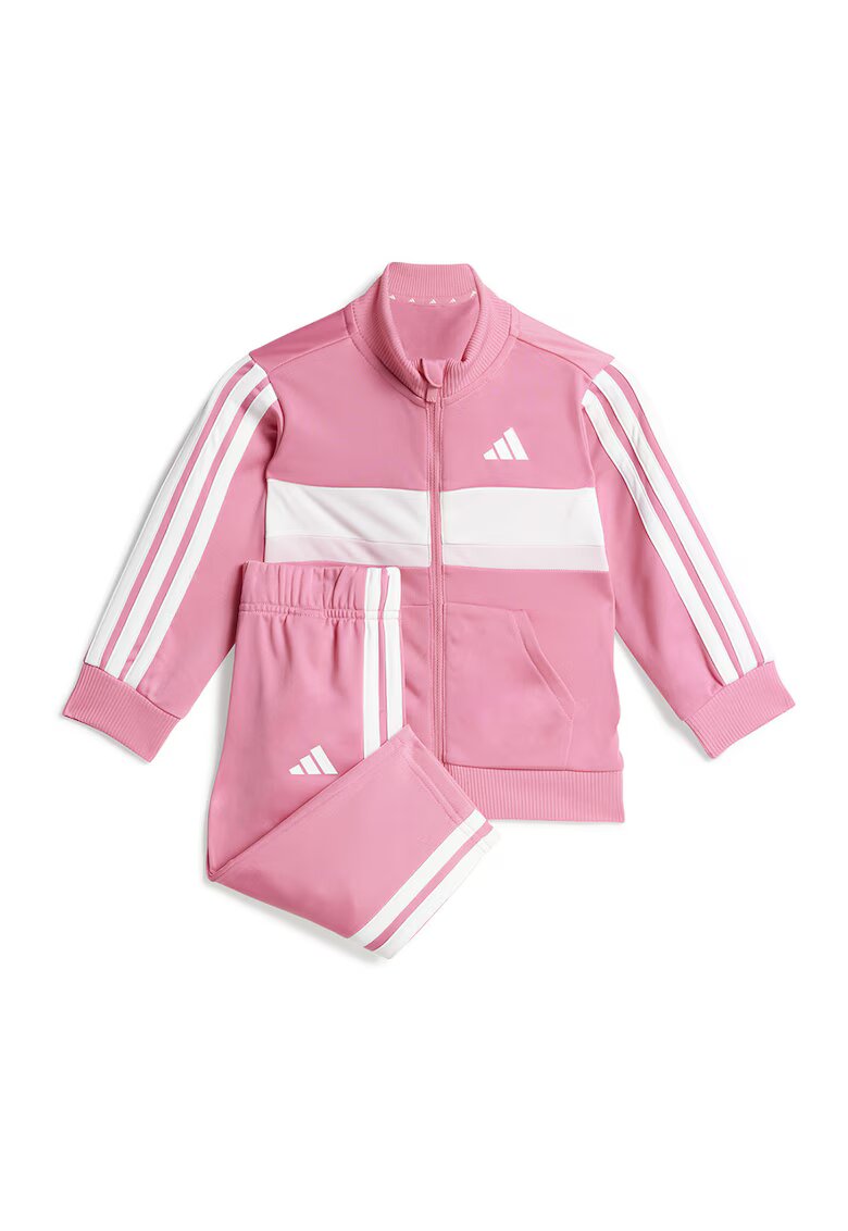 ADIDAS SPORTSWEAR Trening cu fermoar si model colorblock - Alb/Roz