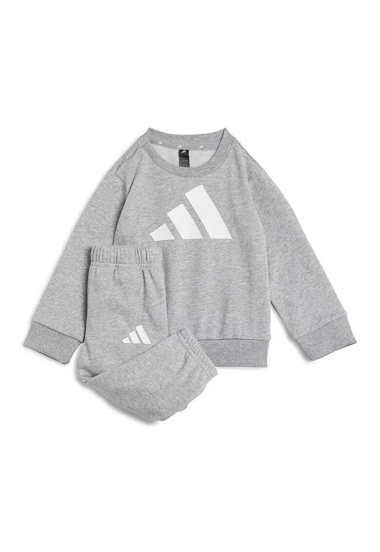 ADIDAS SPORTSWEAR Trening cu imprimeu logo contrastant - Alb/Gri deschis melange