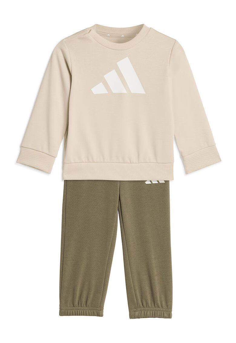 ADIDAS SPORTSWEAR Trening cu imprimeu logo contrastant - Verde masliniu/Crem