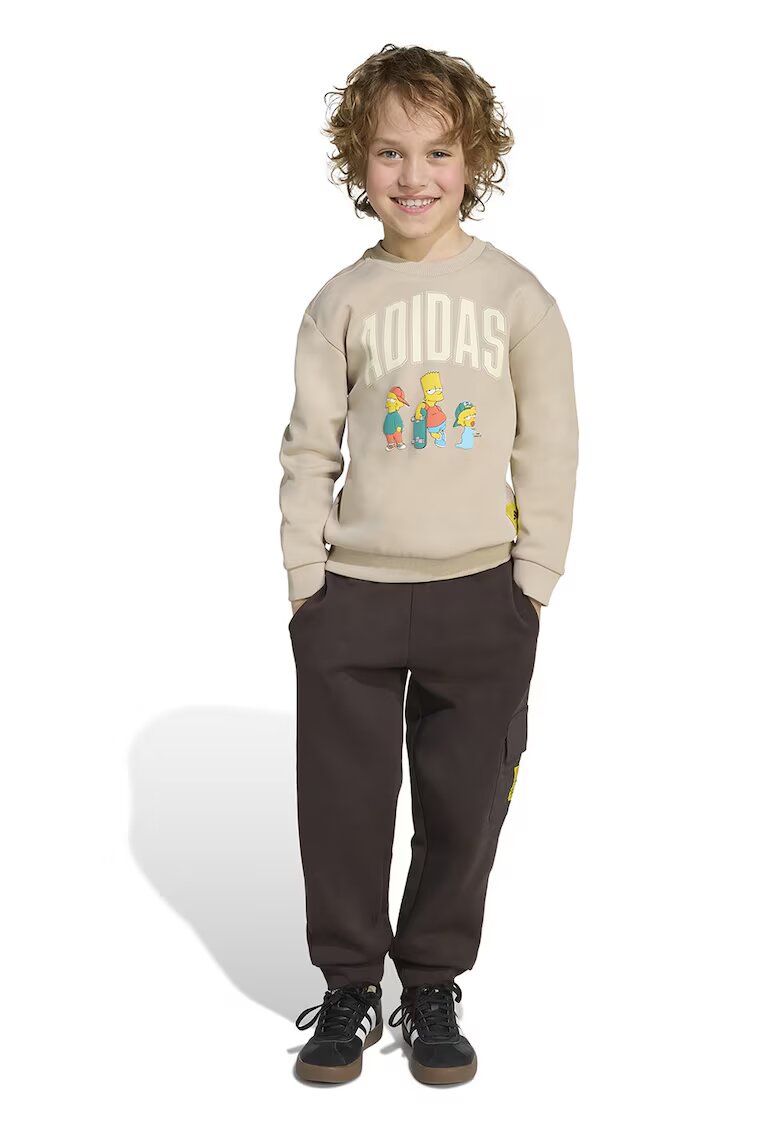 ADIDAS SPORTSWEAR Trening cu imprimeu Simpsons - Portocaliu mandarina/Maro inchis/Bej deschis